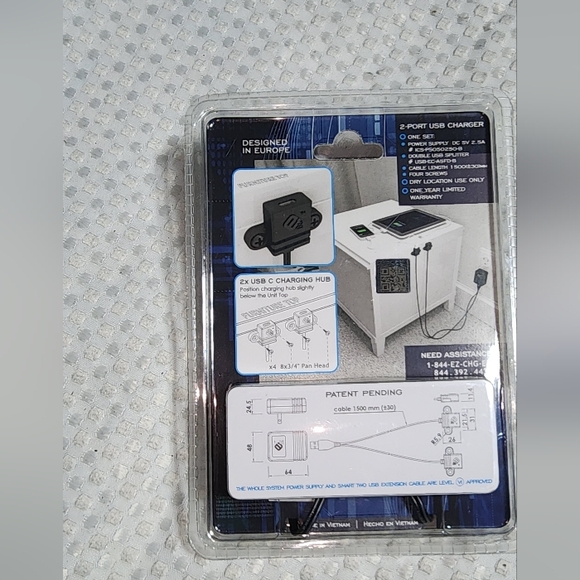 EZ COLLECTION NWOT 2 PORT USB CHARGER - Picture 2 of 2
